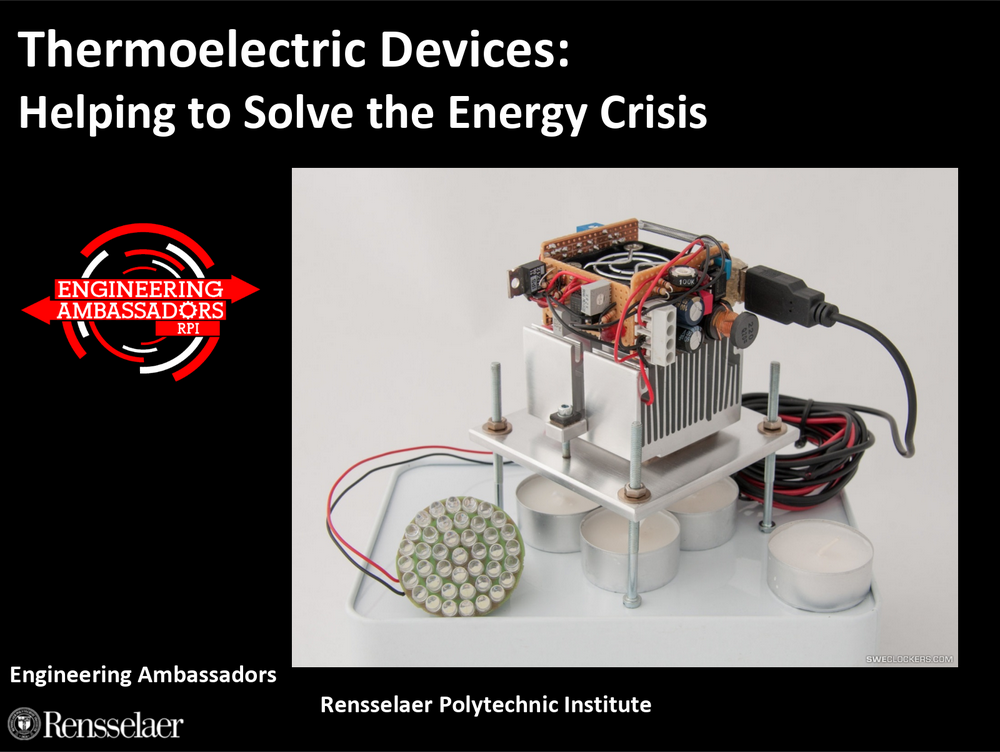 Thermoelectric Devices: Helping to Solve the Energy Crisis